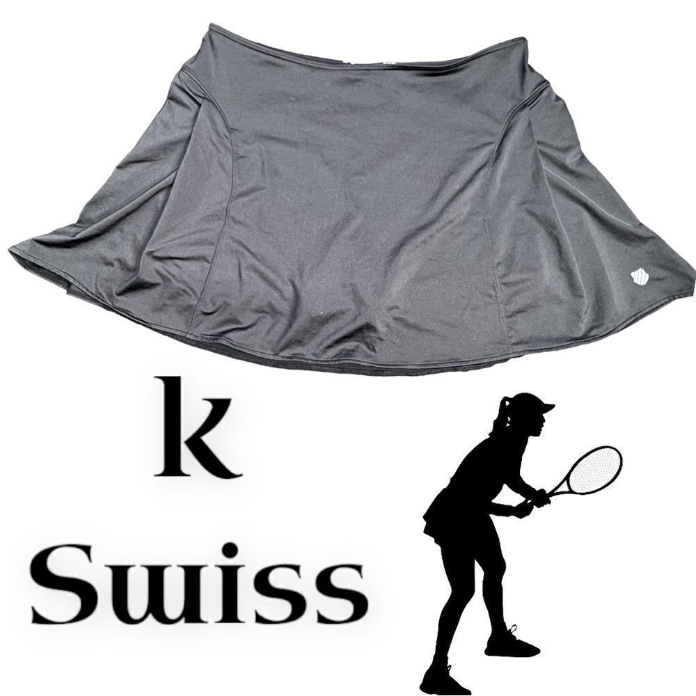 Womans K-Swiss Black Tennis Skirt/skort Large